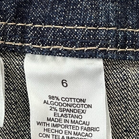 NWT Excess Women's Blue Denim Cropped Jeans Size 6 Stretch Mid Rise Tapered Leg - Picture 8 of 12